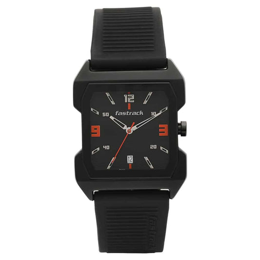 NR1474NP01 HITLIST BLACK DIAL PU STRAP WATCH - Kamal Watch Company