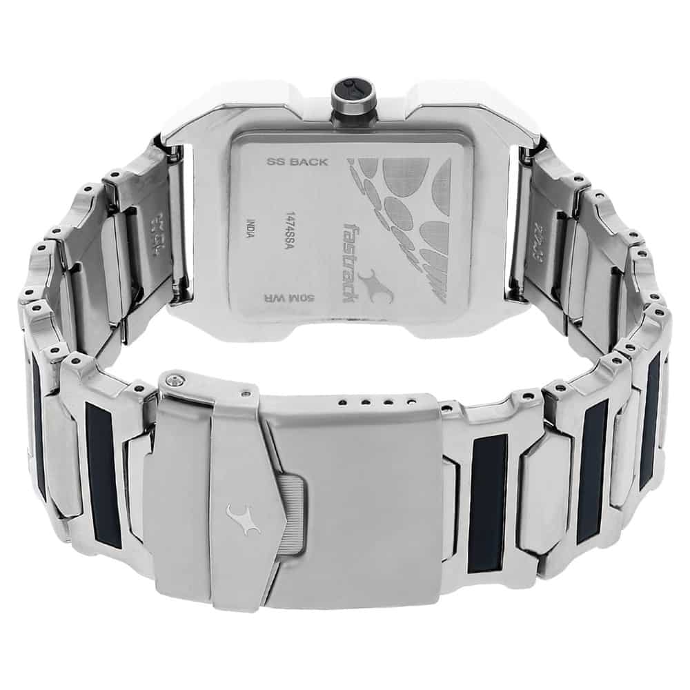 NR1474SM01 SILVER DIAL SILVER STAINLESS STEEL STRAP WATCH - Kamal Watch Company