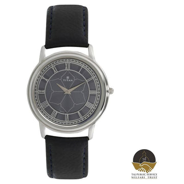 NM1488SL08 Titan Eternal Mumbai Quartz Analog Grey Dial Leather Strap Unisex Watch