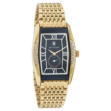 NE1527YM06 Titan Classic White Dial Leather Strap Watch for Men