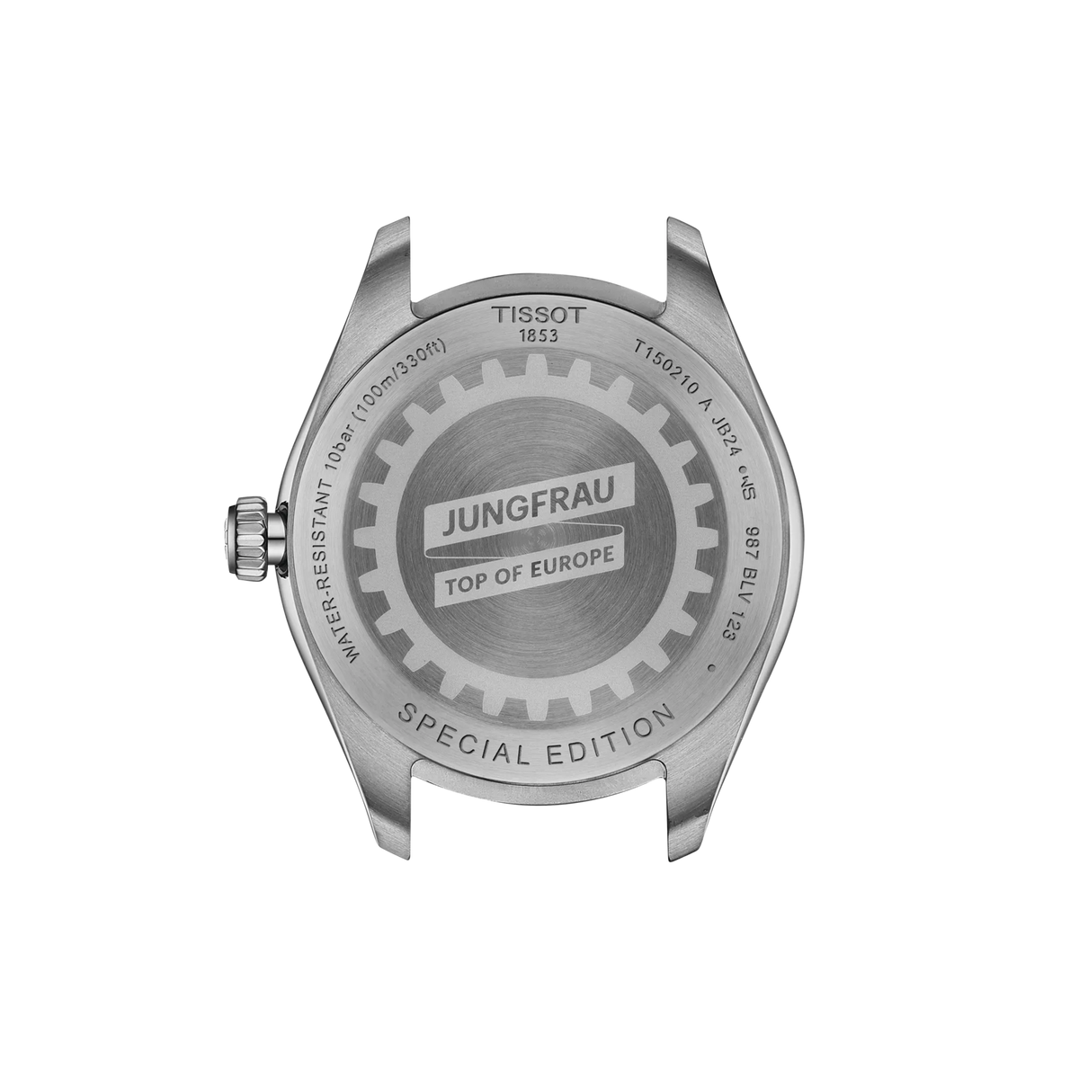 Tissot PR 100 Jungfraubahn 34mm T150.210.11.031.01 Unisex Watch - case-back view