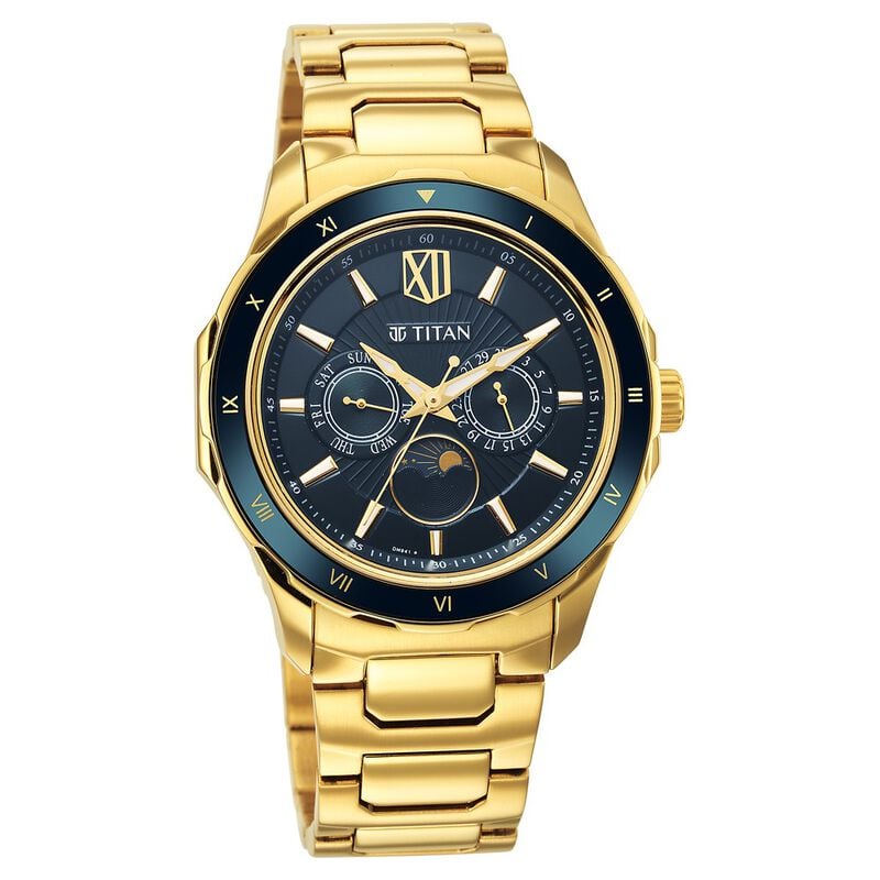 Gold Watch Titan Men's Wrist Watch Lowest Price 1688KM05