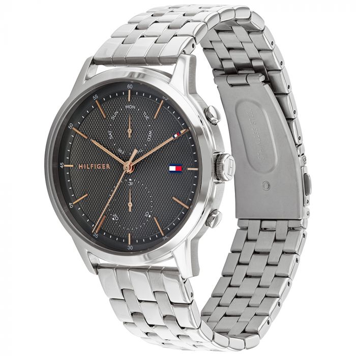 Tommy Hilfiger Men Easton Round Black Watches - Kamal Watch Company