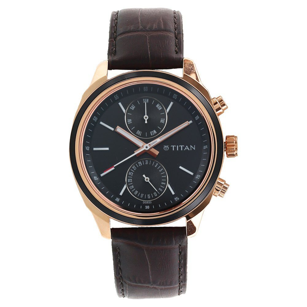 Titan NT1733KL03 Quartz Multifunction Blue Dial Watch for Men
