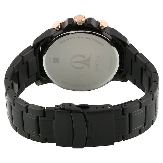 Titan Anthracite Dial Black Stainless Steel Strap Men'S Watch 1747Km02
