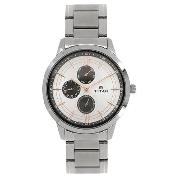 Titan NT1769SM02 Workwear White Dial Men's Watch