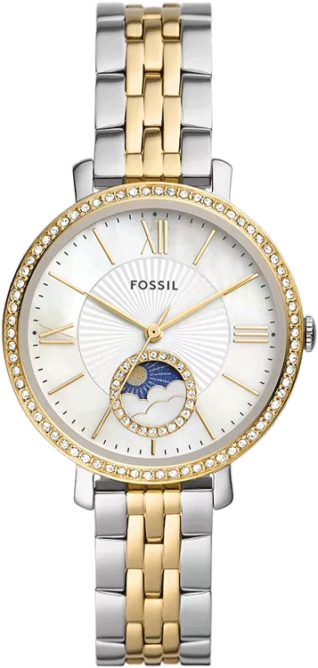 FOSSIL Jacqueline Sun Moon Multifunction Two-Tone Stainless Steel Watch