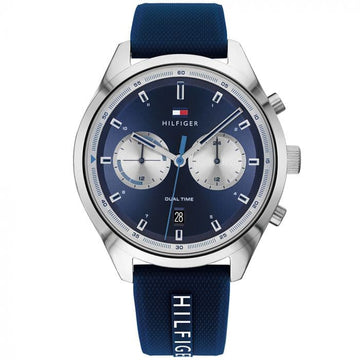 Tommy hilfiger Men Bennett Round Blue Watches - Kamal Watch Company