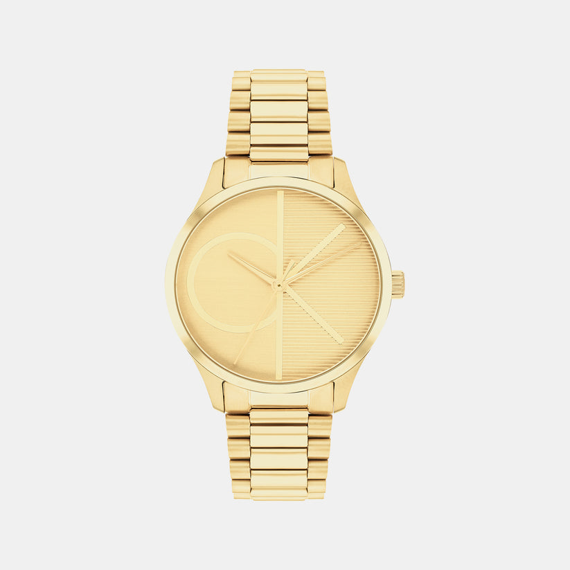 CALVIN KLEIN  Iconic Unisex Gold Analog Stainless Steel Watch 25200346