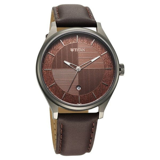 Titan Neo Economy 1802QL02 Leather Strap Watch For Men
