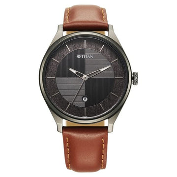 Titan Neo Economy 1802QL03 Leather Strap Watch For Men