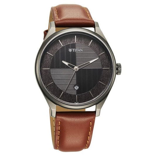 Titan Neo Economy 1802QL03 Leather Strap Watch For Men