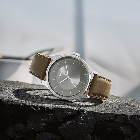 Titan NP1802SL08 Neo Economy Analog White Dial for Men