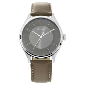 Titan NP1802SL08 Neo Economy Analog White Dial for Men