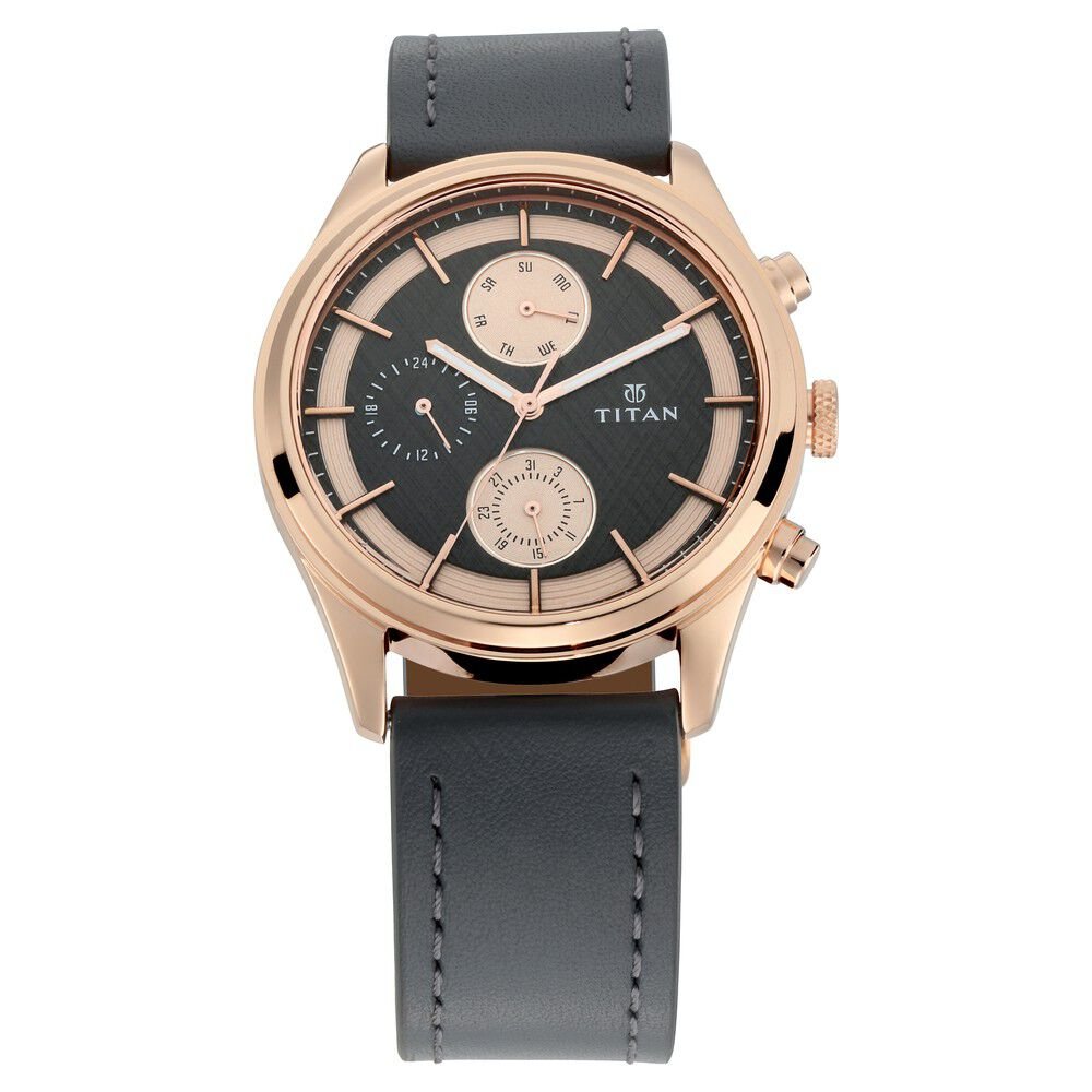 Titan NT1805WL01 Workwear Grey Dial Quartz Multifunction watch for Men