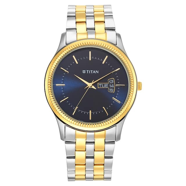 Karishma Blue Dial Brass Strap Watch 1824BM03 - Kamal Watch Company