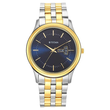 Karishma Blue Dial Brass Strap Watch 1824BM03 - Kamal Watch Company