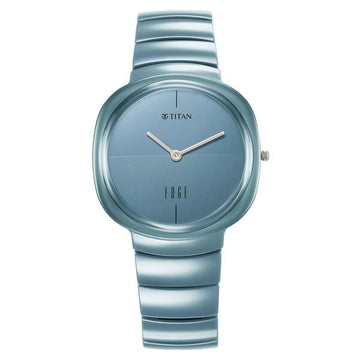 Titan Squircle Camo Quartz Analog Blue Dial Ceramic Strap Watch For Unisex