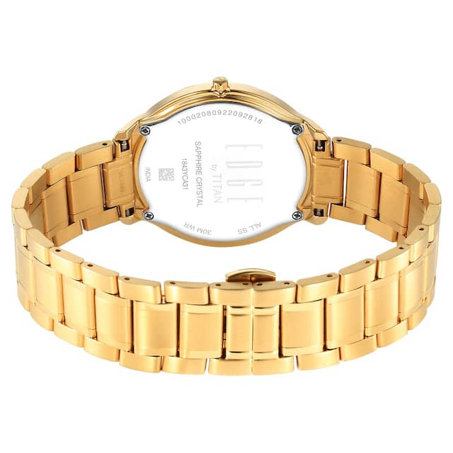 Edge Metal Yellow Dial Stainless Steel Strap Watch for Men NR1843YM02 - Kamal Watch Company