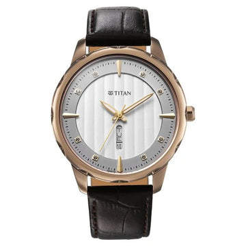 Titan NT1875QL01 Regalia Opulent White DIal Men's Watch