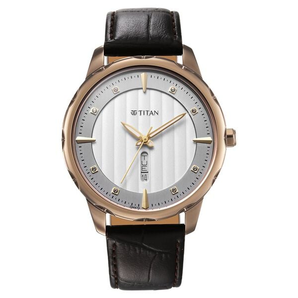 Titan Regalia Opulent Analog with Day and Date White Dial Watch for Men