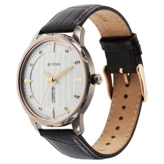 Titan Regalia Opulent Analog with Day and Date White Dial Watch for Men