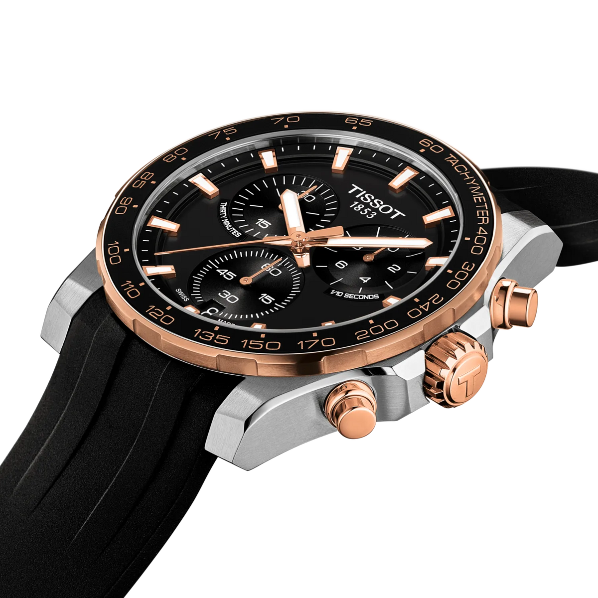 Tissot T-Sport T125.417.27.051.00 – dial and bezel close-up