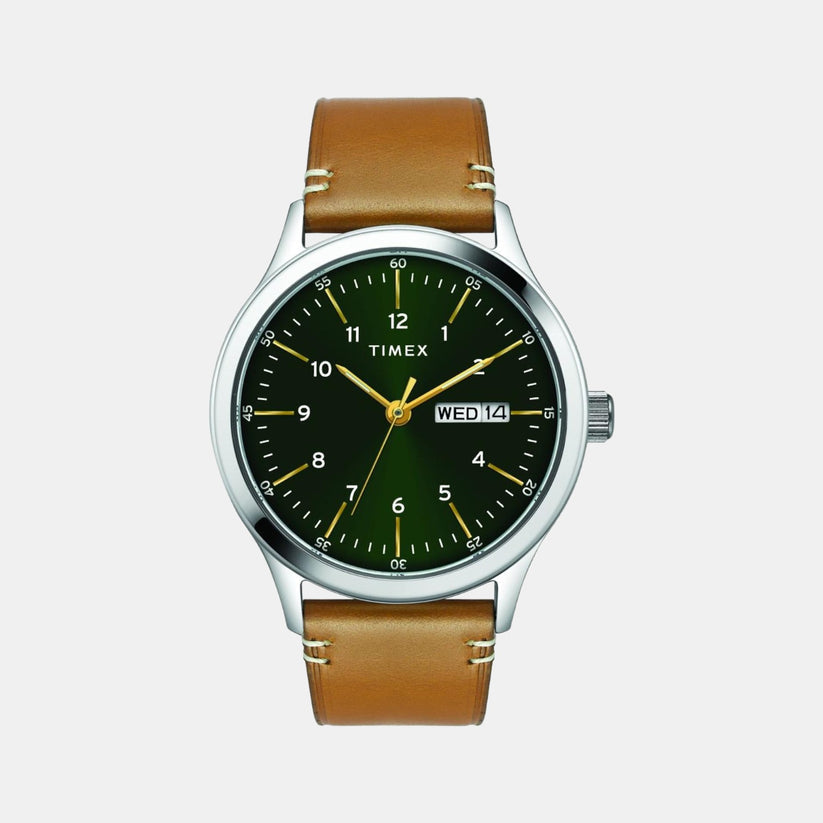 Male Green Analog Leather Watch TWEG19700 TWEG19700