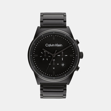Male Black Chronograph Stainless Steel Watch 25200295