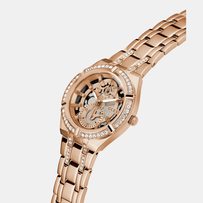 Female Rose Gold Analog Stainless Steel Watch GW0604L3