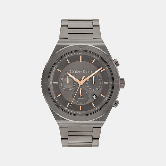 CALVIN KLEIN  Male Grey Chronograph Stainless Steel Watch 25200304 - Kamal Watch Company