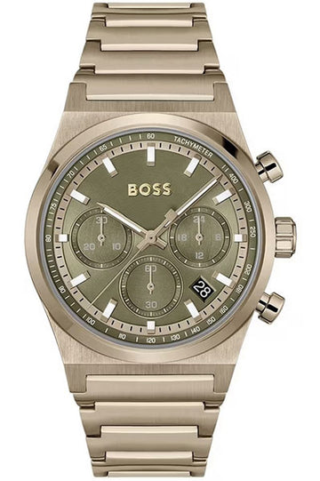 Hugo Boss Chronograph Green Stainless Steel Men's Watch 1514222
