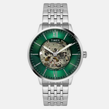 Timex E Class Male Green Analog Stainless Steel Watch TWEG23502
