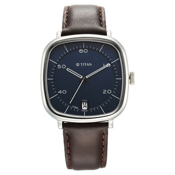 Titan NT1885SL03 Neo Curve Blue Dial Men's Watch