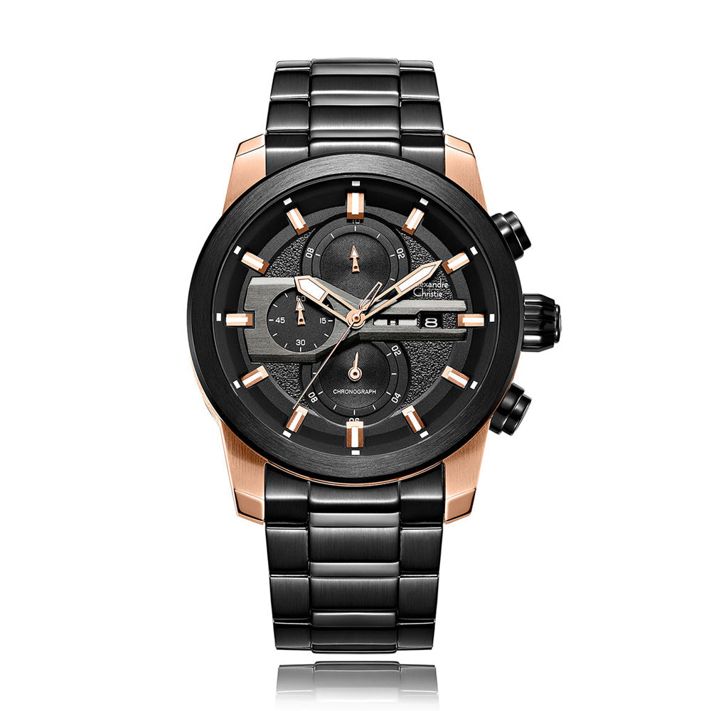 Alexandre Christie 6562MCBBRBA Chronograph Watch for Men