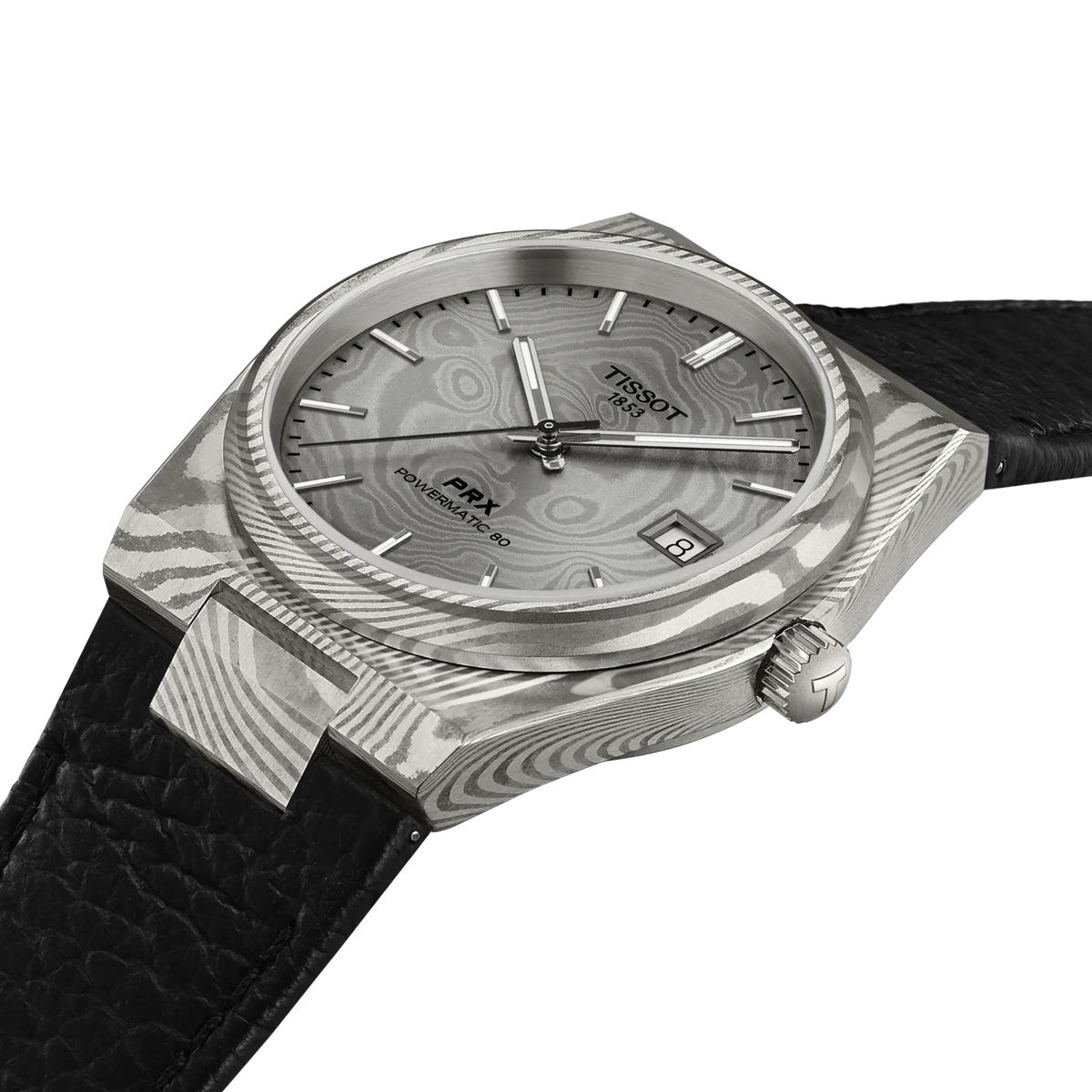 Tissot PRX Damascus Steel 38mm T137.807.96.081.00 Unisex Watch - detail view