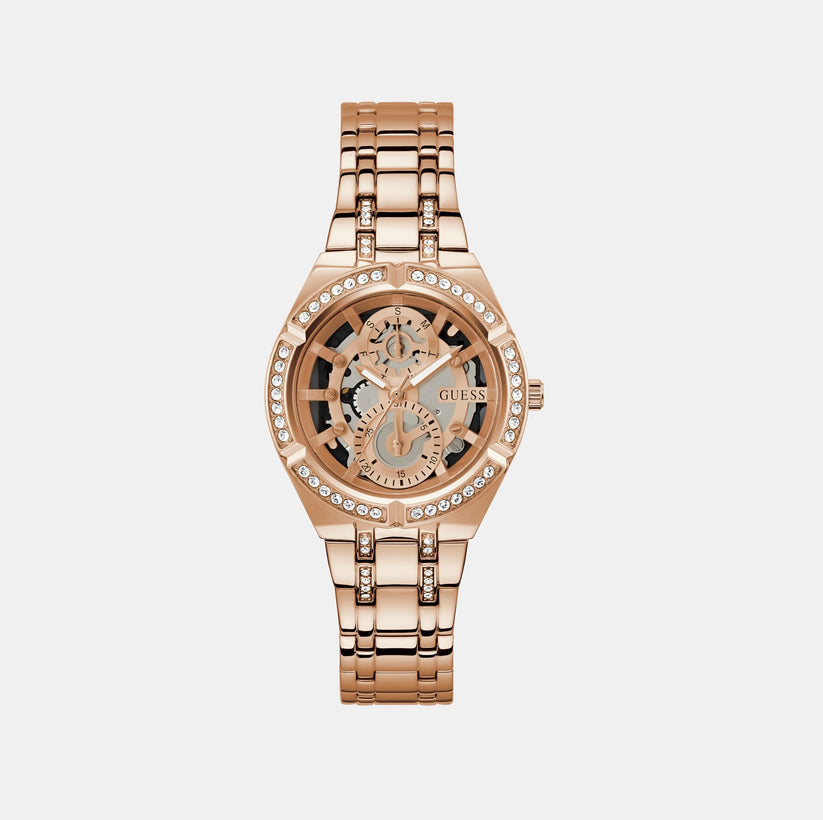 Female Rose Gold Analog Stainless Steel Watch GW0604L3