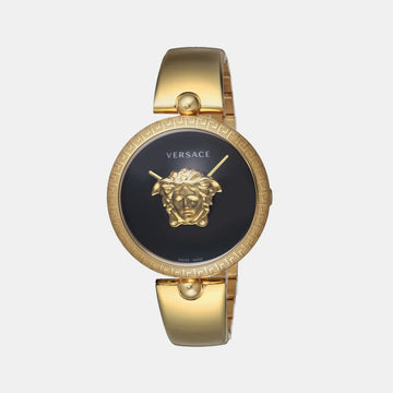 Female Black Analog Stainless Steel Watch VECO03122
