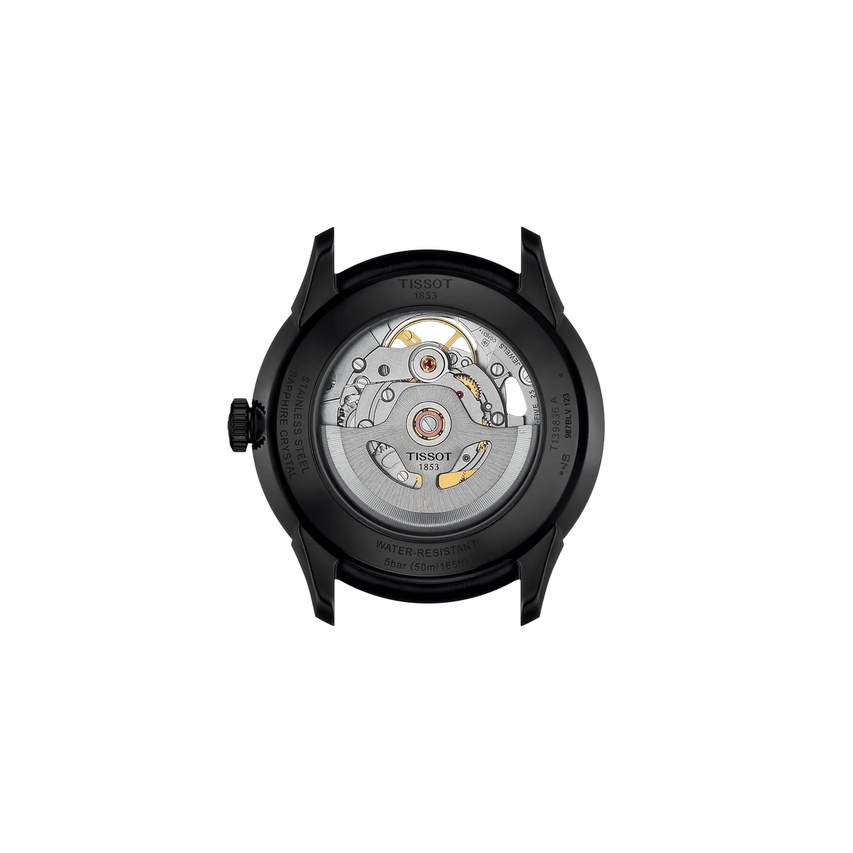 Tissot Chemin Des Tourelles Skeleton 39mm T139.836.36.441.00 Unisex Watch - case-back view