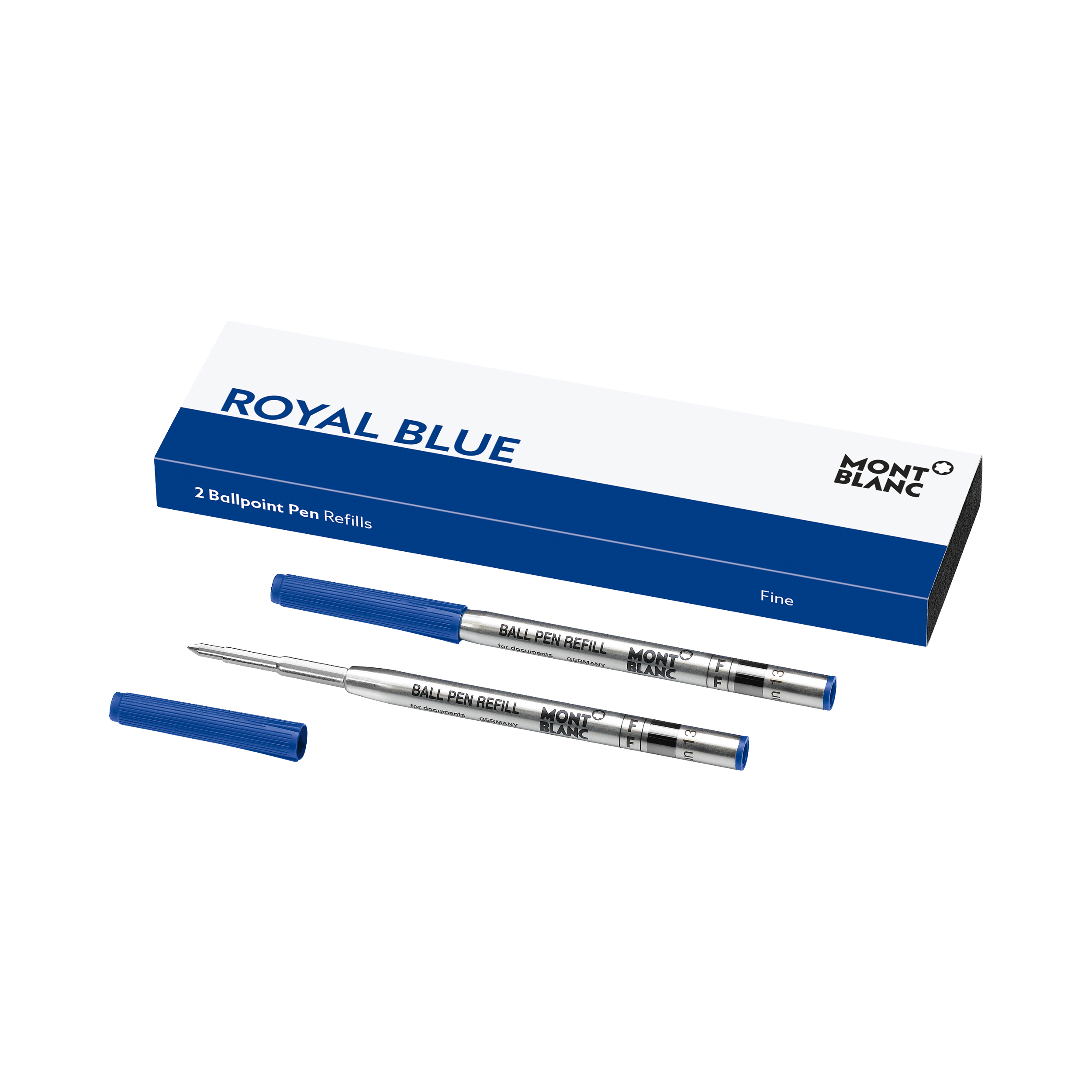 2 Ballpoint Pen Refills Fine, Royal Blue-MB128213
