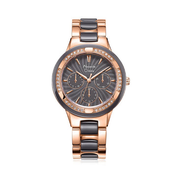 Alexandre Christie 2299BFBRGGR Multifunction Watch for Women