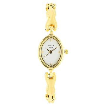 Titan Raga White Dial Women Watch With Metal Strap