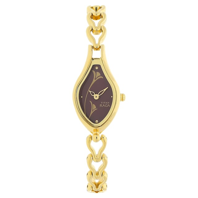 Raga Purple Dial Metal Strap Watch NR2457YM03