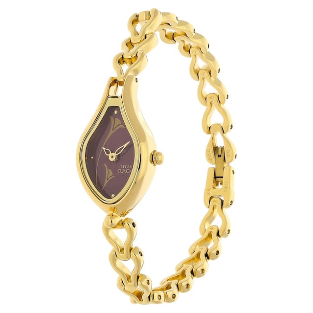 Raga Purple Dial Metal Strap Watch NR2457YM03 - Kamal Watch Company