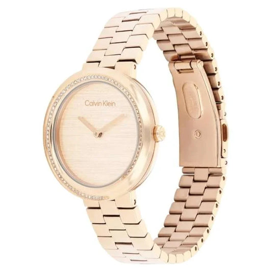 Calvin Klein 25100166 TWISTED BEZEL Gold Women's Watch