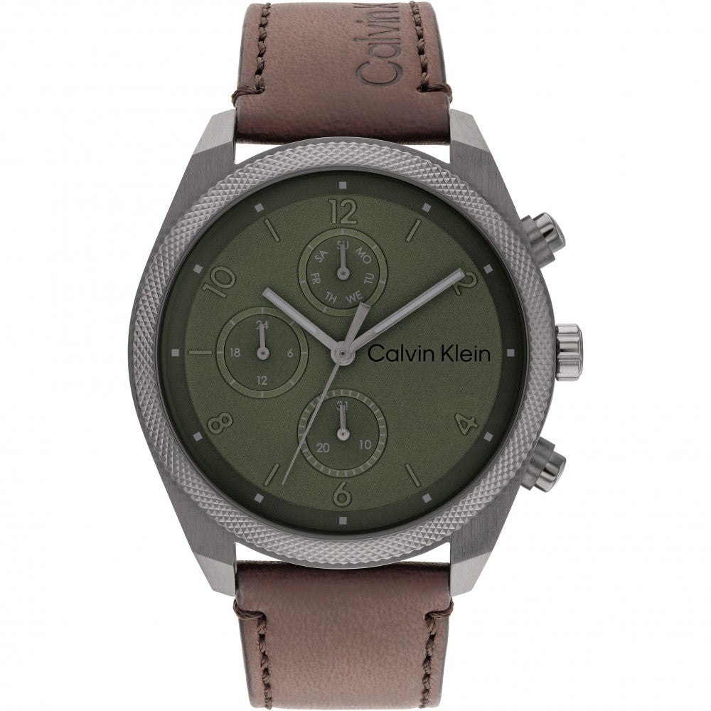 Calvin Klein Impact Multifunction Green Round Dial Men's Watch - 25200363