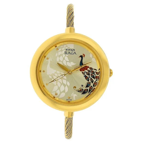 Titan NT2532YM01 Raga Garden of Eden Champagne Dial Women's Watch