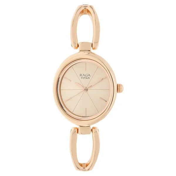 Titan NT2579WM01  Raga Viva Rose Gold Dial Women's Watch