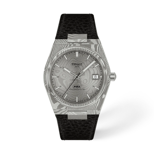 Tissot PRX Damascus Steel 38mm T137.807.96.081.00 Unisex Watch - front view
