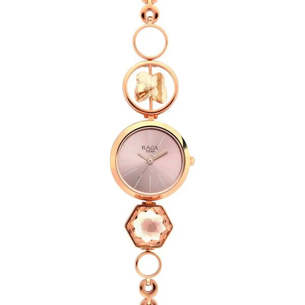 Titan NT2606WM09 Raga Women's Grace Watch Mother of Pearl Dial & Ornate Bracelet